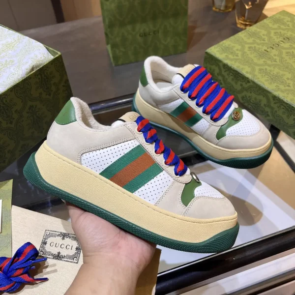 Gucci GG Canvas Platform Sneakers with Leather Details image 1