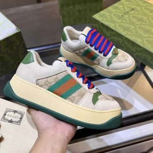 Gucci GG Canvas Platform Sneakers with Web Stripe image 1