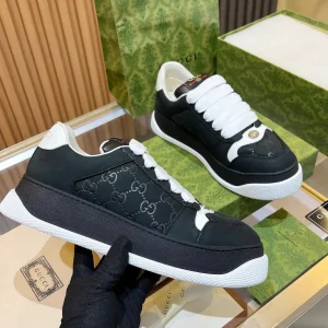 GG Canvas Platform Sneakers with Leather Details image 1