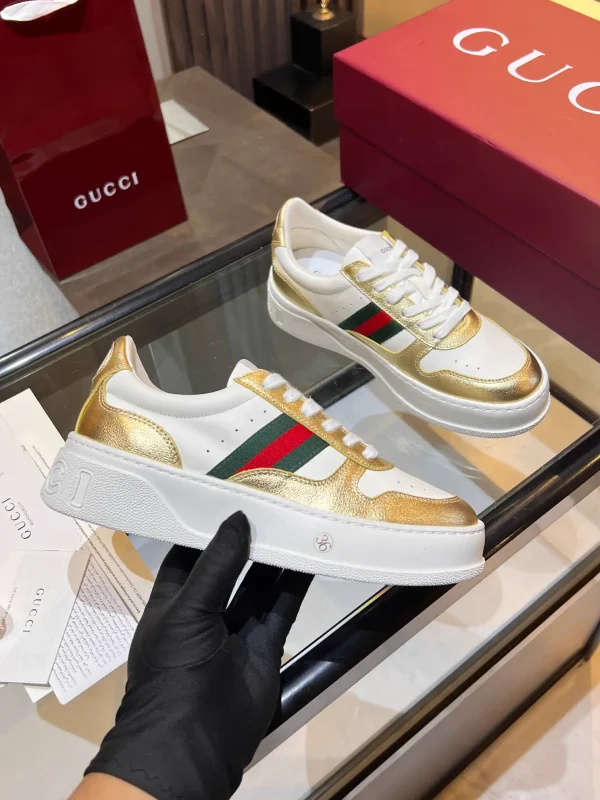Gucci 2025 Fall Winter Thick Sole White Sneakers image 1