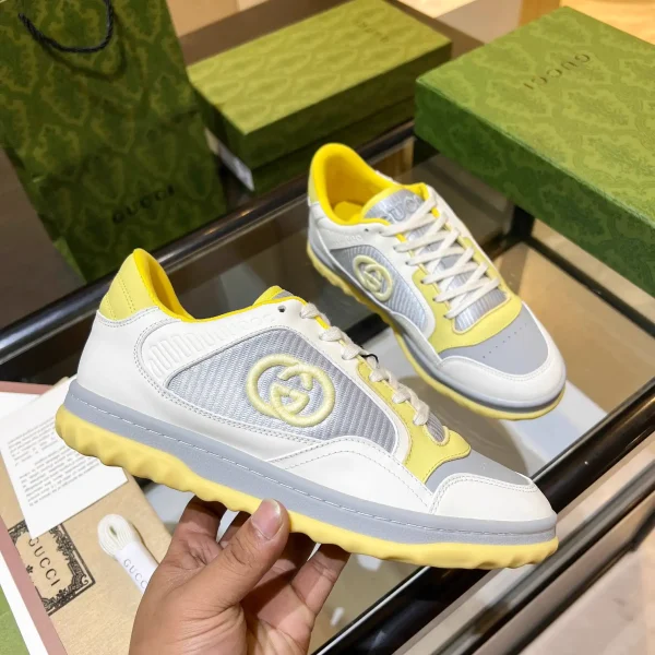 Gucci Interlocking G Casual Retro Distressed White Sneakers image 1