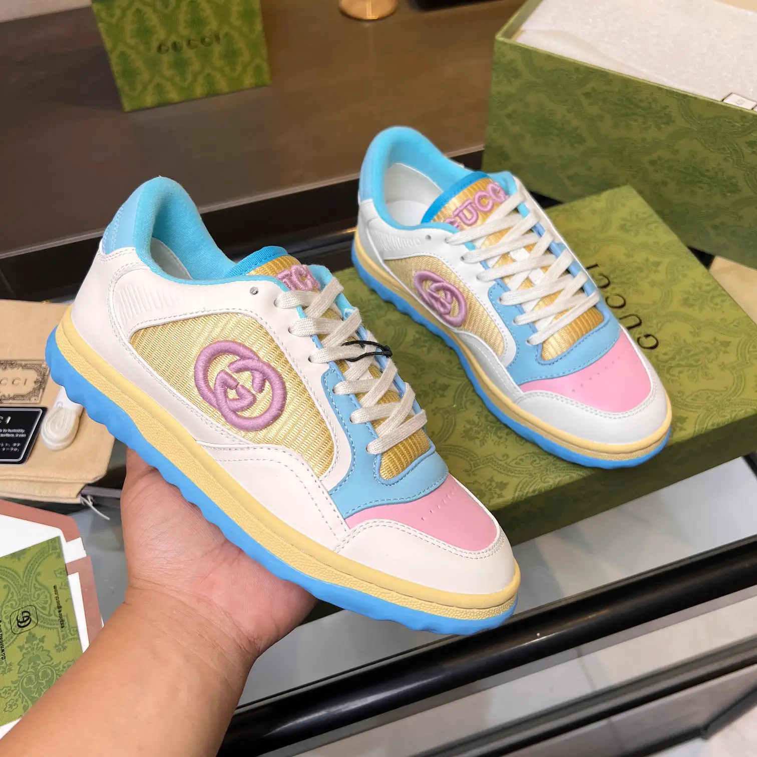 Gucci MAC80 Vintage Distressed Casual Sneakers image 1