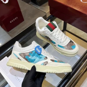 Gucci Re-Web Distressed Low Top Sneakers image 1