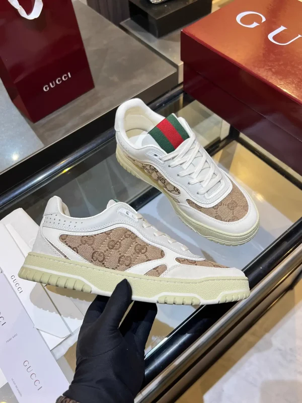 Gucci Distressed High and Low Top Couple Sneakers image 1