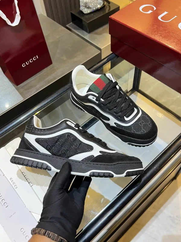 Gucci Distressed High and Low Top Couple Sneakers image 1