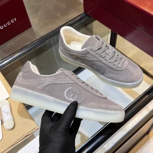Gucci Gray Low-Top Casual Sneakers image 1