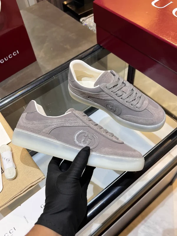 Gucci Gray Low-Top Casual Sneakers image 1