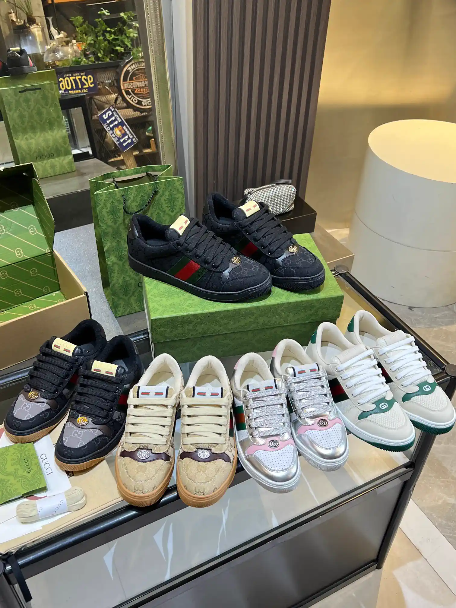 Gucci Vintage Distressed Sneakers image 1