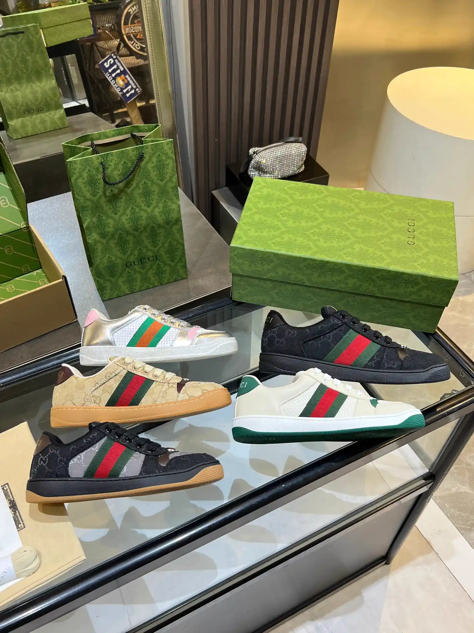 Gucci Vintage Distressed Sneakers image 1