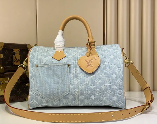 Louis Vuitton Speedy 30 Bandoulière Denim Top Handle Bag image 1