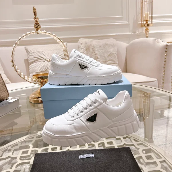 Prada Puffy Leather Sneakers image 1