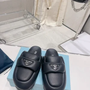 Bread Slippers with Enamel Triangle Logo image 1