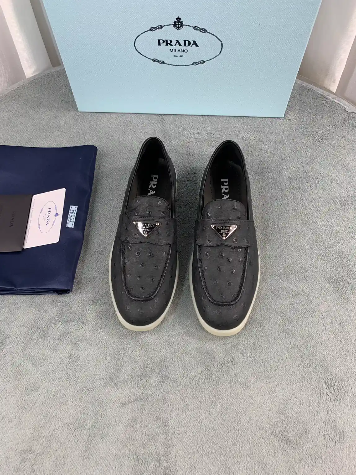 Spring Summer New Loafers Metal Triangle Logo image 1