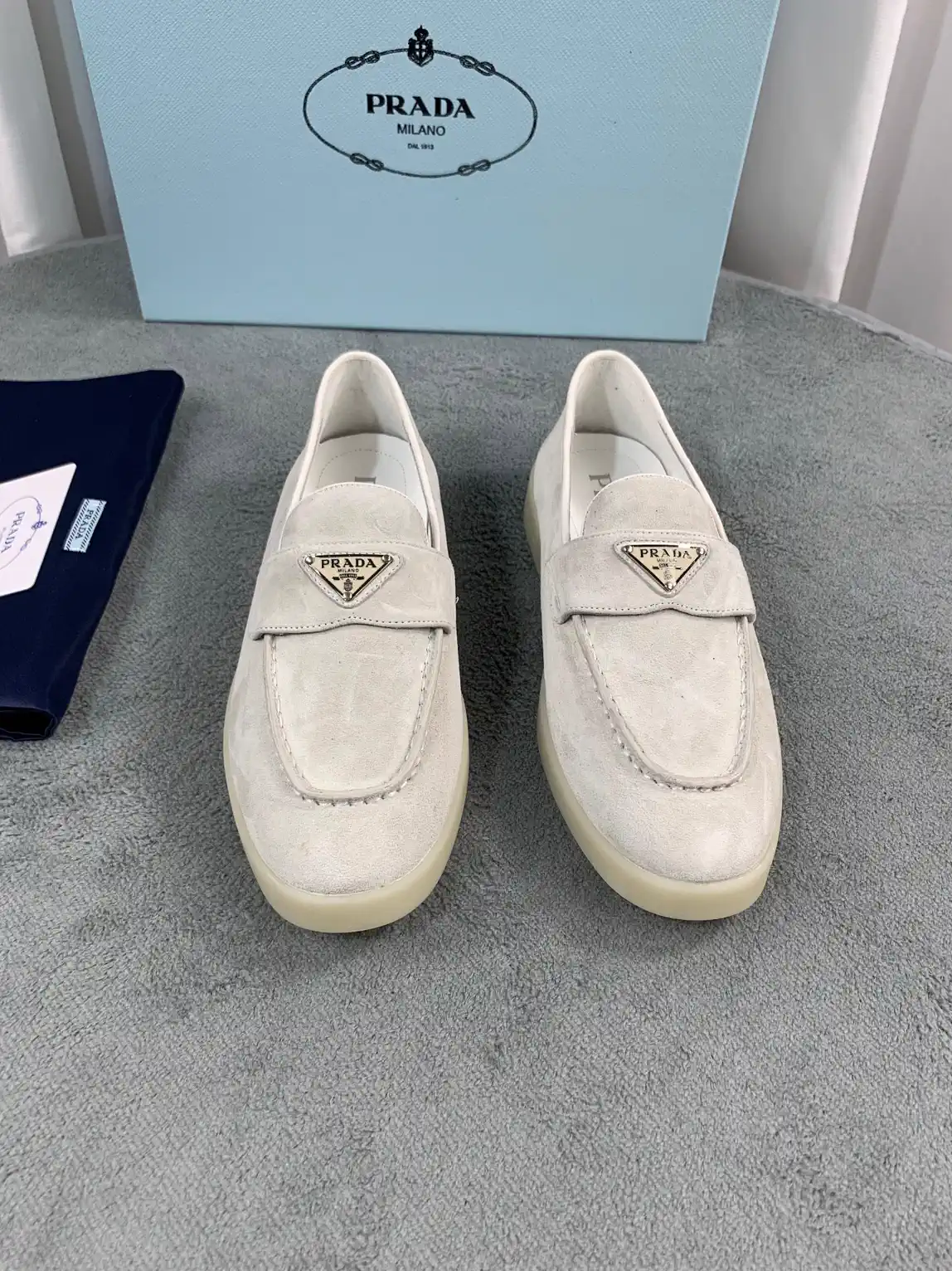 Spring Summer New Loafers with Metal Triangle Logo image 1