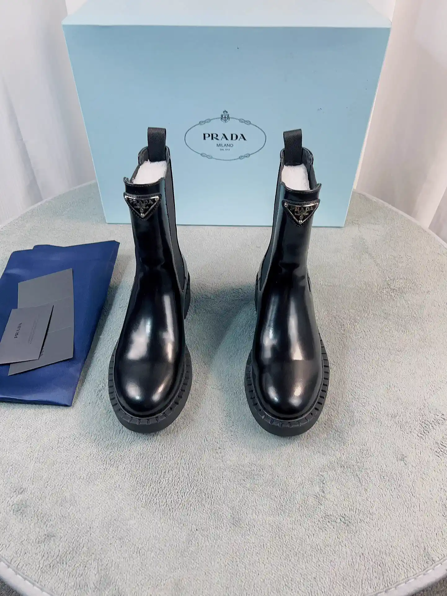 Prada Leather Ankle Boots image 1