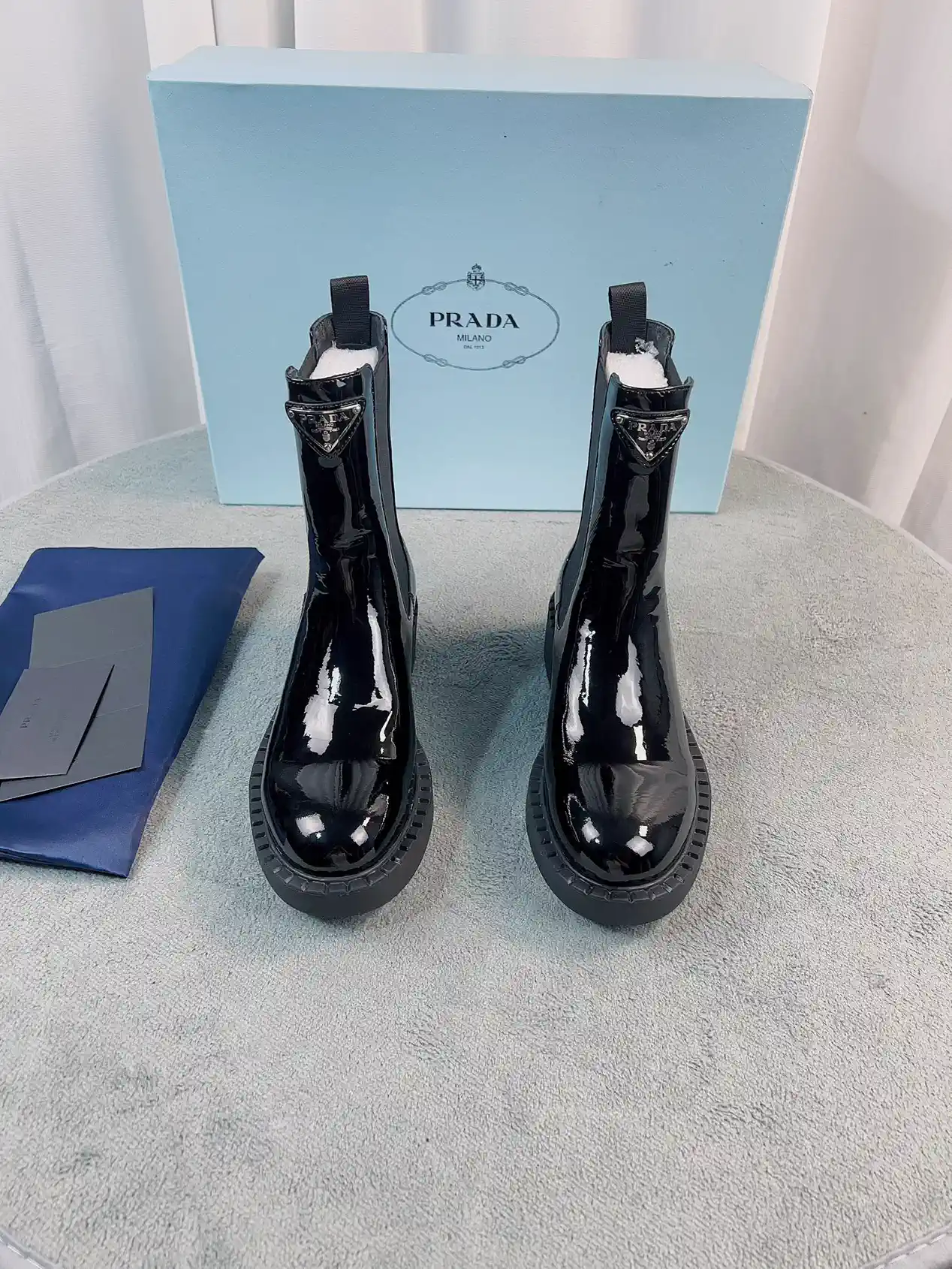 Prada Leather Ankle Boots image 1