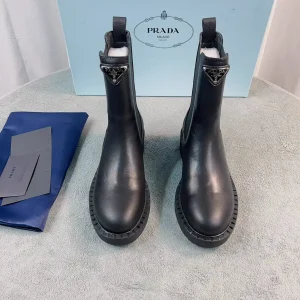 Prada Leather Ankle Boots image 1