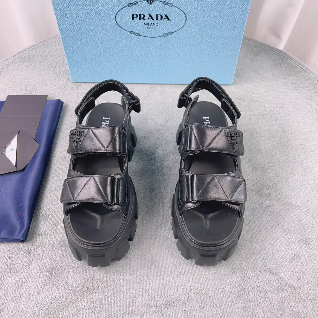 New Sheepskin Platform Sandals image 1
