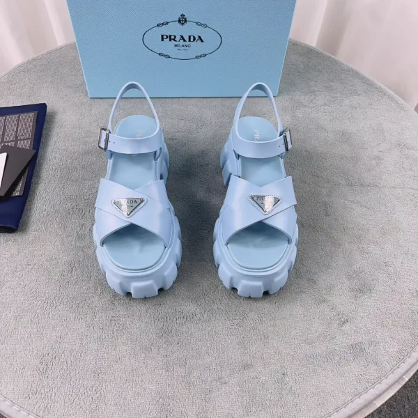 Prada Woven Rubber Platform Sandals image 1