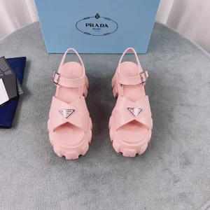 Prada Woven Rubber Platform Sandals image 1