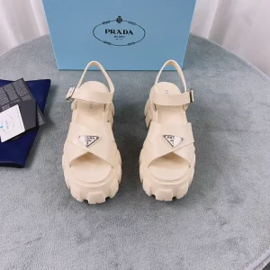 Prada Woven Rubber Platform Sandals image 1