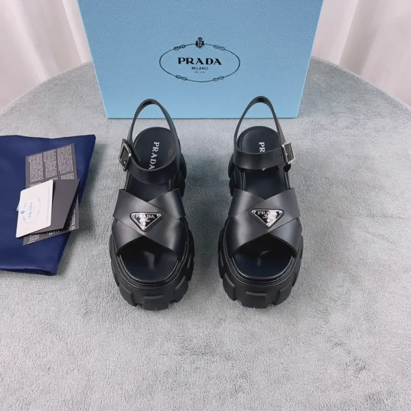 Prada Woven Rubber Platform Sandals image 1
