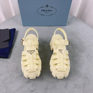 Prada Woven Rubber Platform Sandals image 1