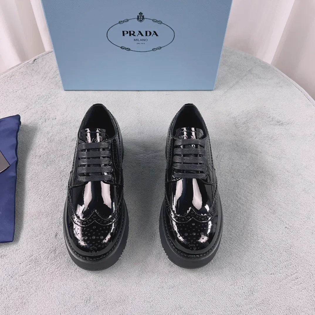 New Patent Leather Platform Loafers image 1