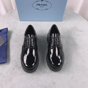 Prada Patent Leather Platform Loafers image 1