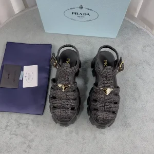 Prada Woven Raffia Sandals image 1