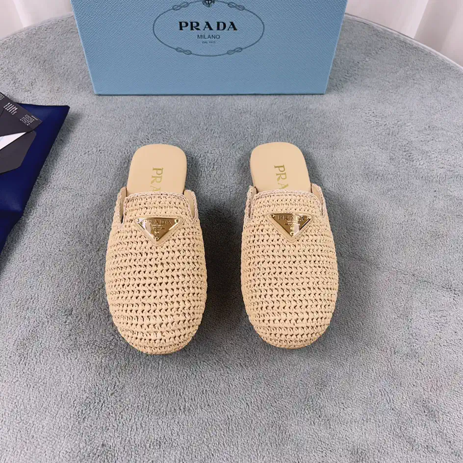 New Raffia and Sheepskin Slides image 1