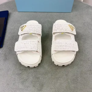 Raffia and Sheepskin Heeled Shoes image 1