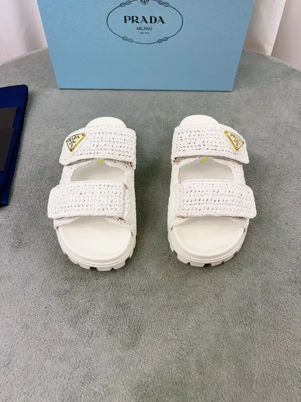Raffia and Sheepskin Heeled Shoes image 1