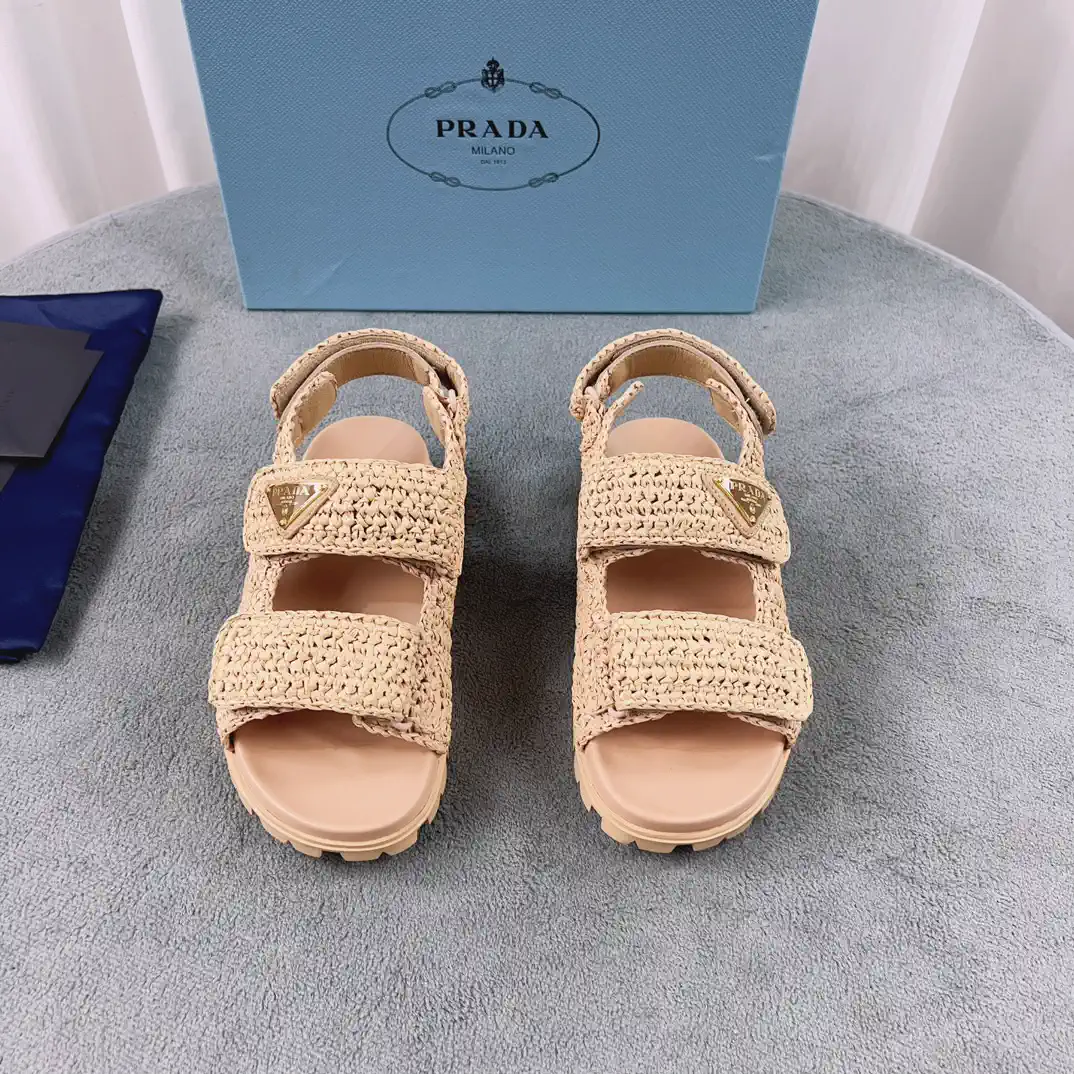 Raffia and Sheepskin Heeled Shoes image 1