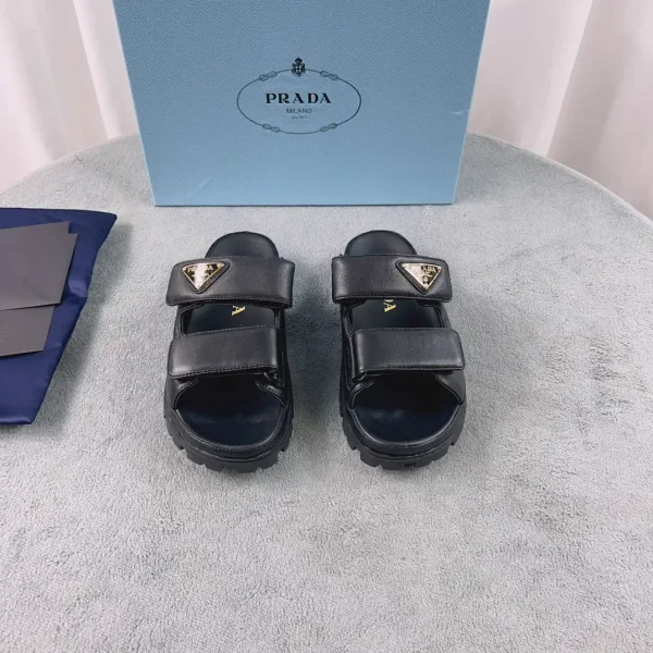 Prada Sheepskin Rubber-Sole Shoes image 1