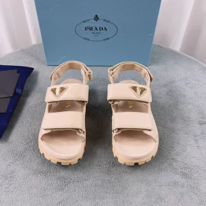 Prada Sheepskin Shoes with Patterned Rubber Sole image 1