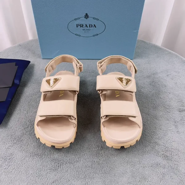 Prada Sheepskin Shoes with Patterned Rubber Sole image 1