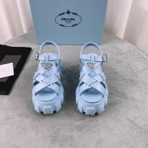 Woven Serrated Platform Rubber Sandals image 1