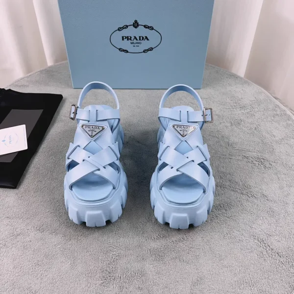 Woven Serrated Platform Rubber Sandals image 1