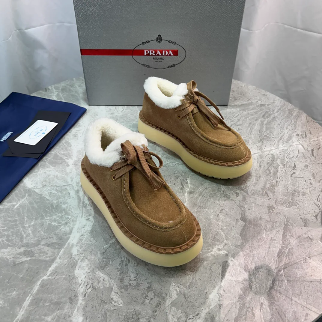 Furry Suede Shoes with Wool Lining image 1