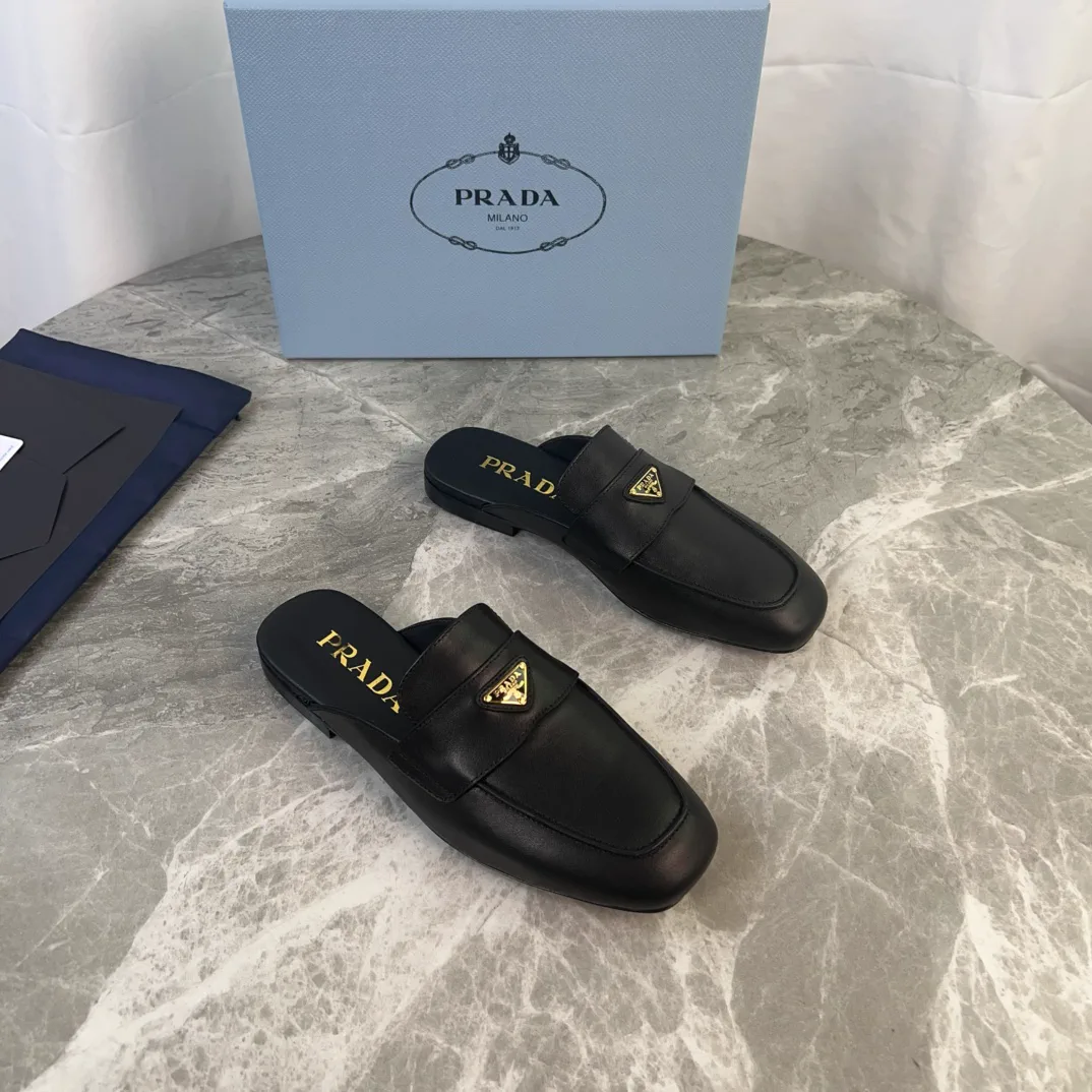 Premium Leather Shoes with Triangle Logo image 1