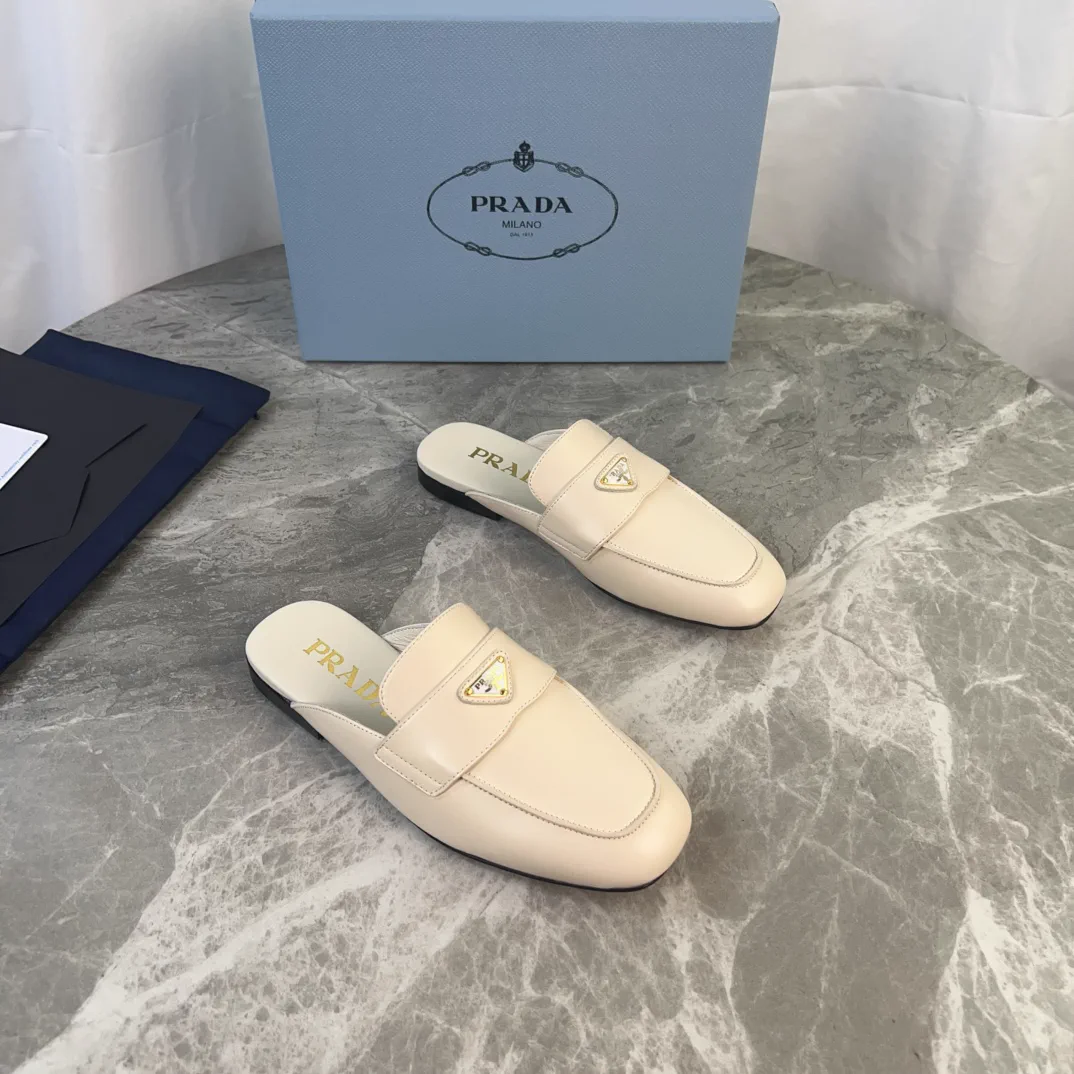 Premium Leather Shoes with Triangle Logo image 1