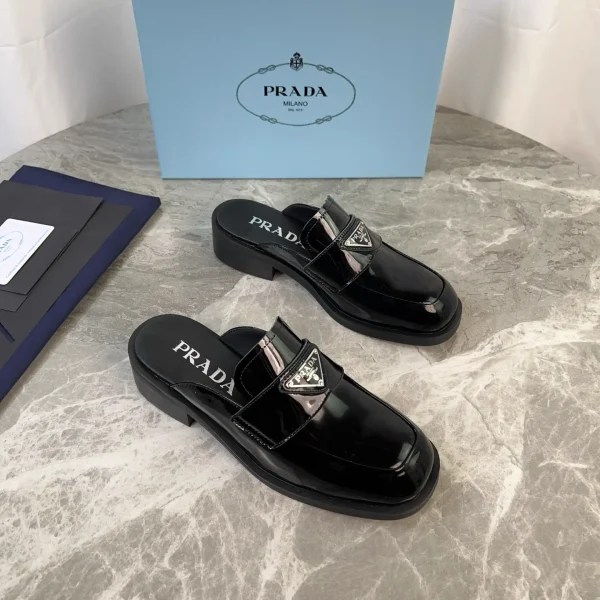 Patent Leather Shoes with Triangle Logo image 1