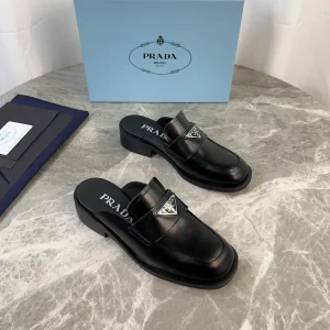 Patent Leather Shoes with Triangle Logo image 1