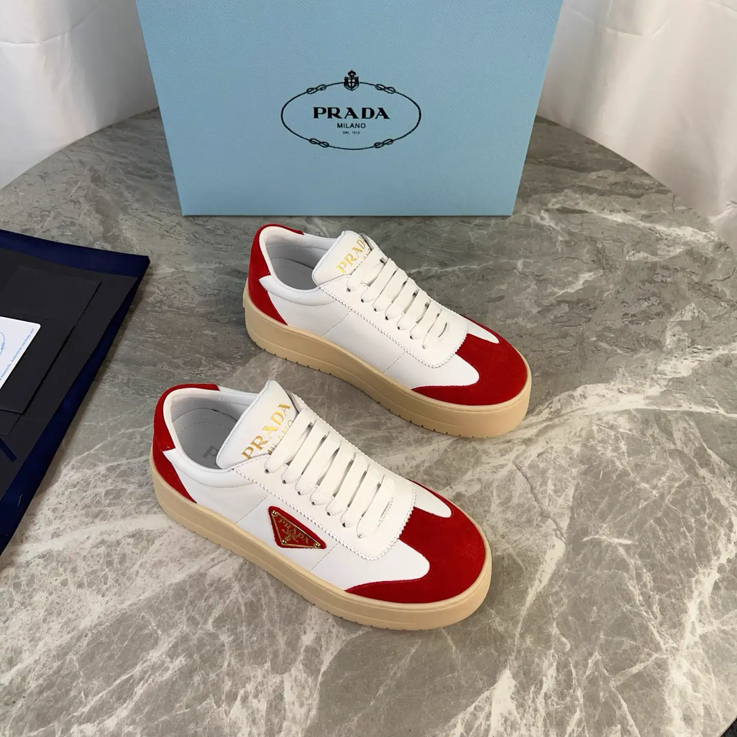 Cow Leather and Suede Shoes with Lambskin Lining image 1
