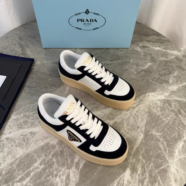 Latest Style Leather and Suede Shoes with Triangular Logo image 1