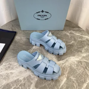 Latest Style Rubber Upper Shoes with Triangle Logo image 1