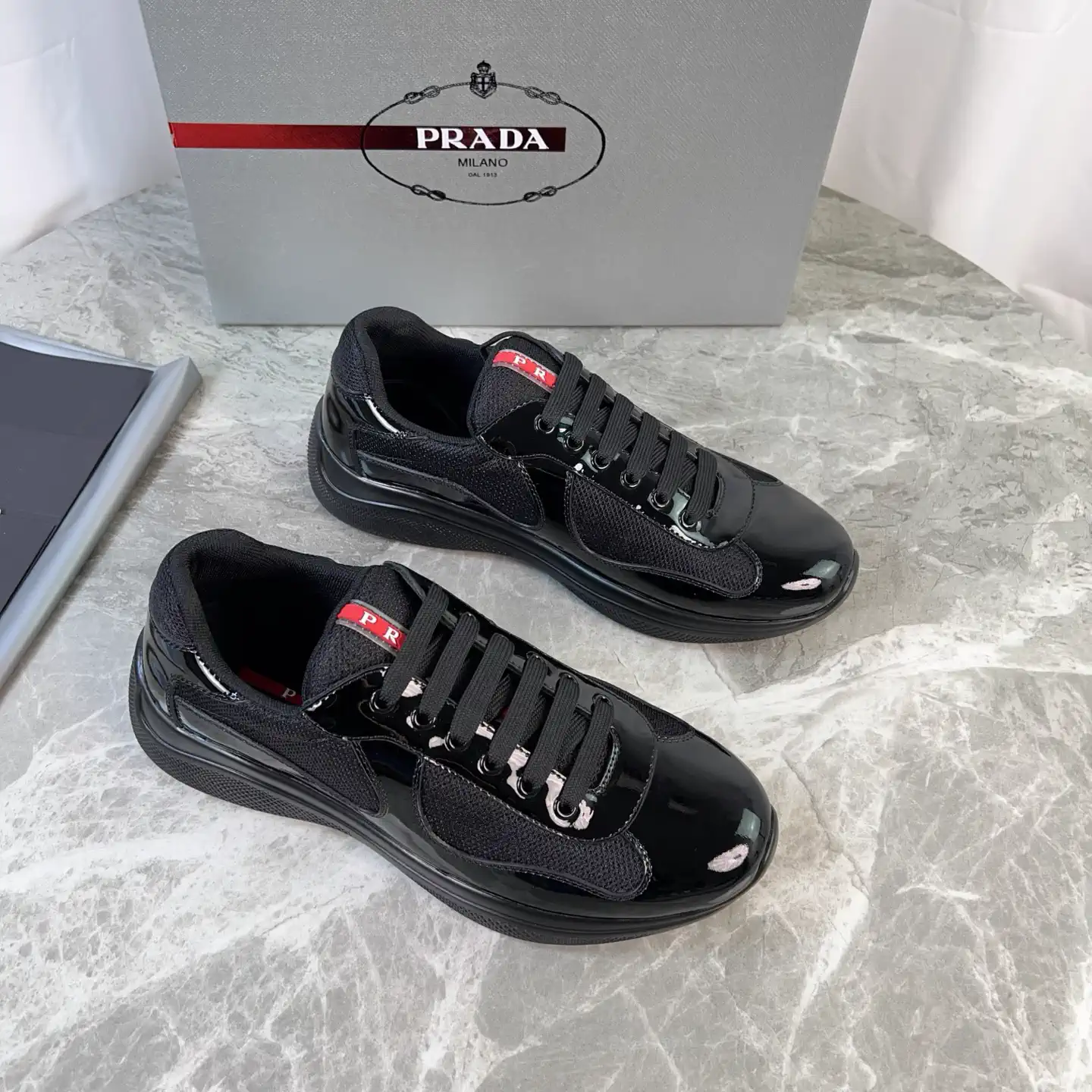 Classic Style Shoes with Patent Leather and Mesh Upper image 1