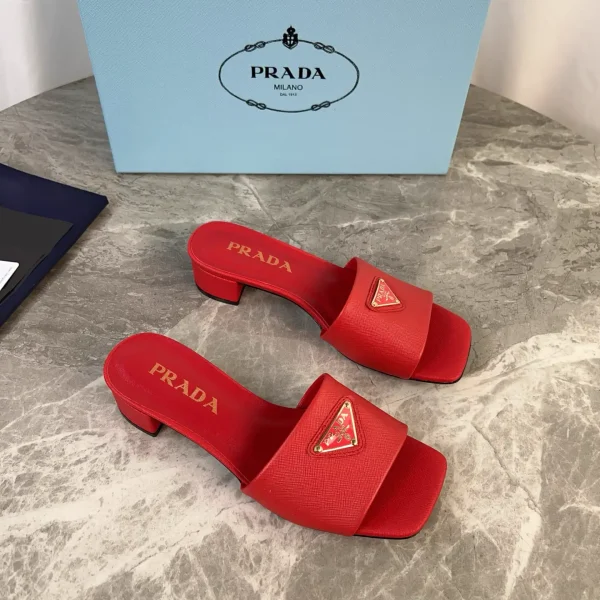 Latest Style Leather Shoes with Signature Triangle Logo image 1