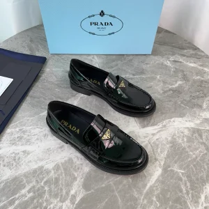 Latest Style Leather Shoes with Signature Triangle Logo image 1